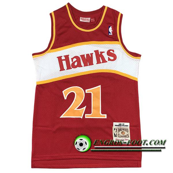 Maillot Atlanta Hawks (WILKINS #21) 2024/25 Rouge/Blanc/Jaune -02