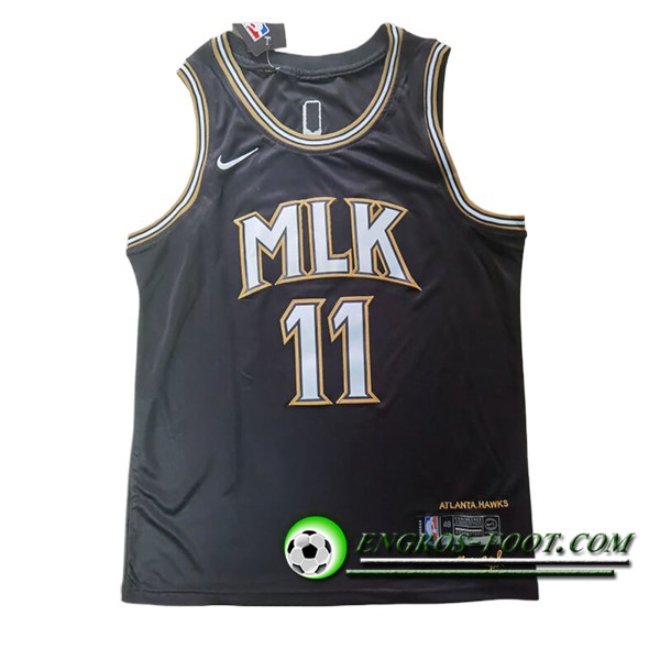 Maillot Atlanta Hawks (YOUNG #11) 2024/25 Noir -02