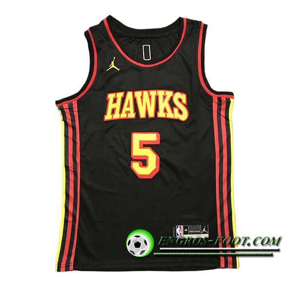 Maillot Atlanta Hawks (MURRAY #5) 2024/25 Noir/Rouge/Jaune