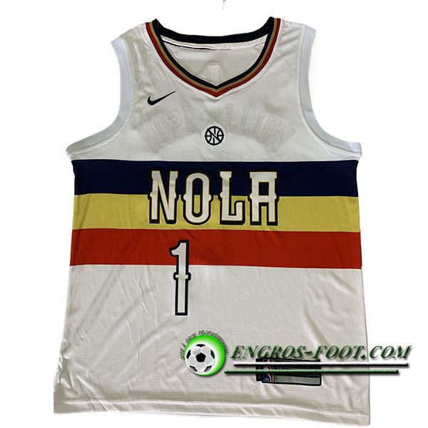 Maillot San New Orleans Pelicans (WILLIAMSON #1) 2024/25 Blanc