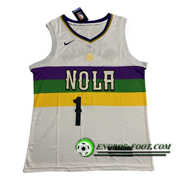 Maillot San New Orleans Pelicans (WILLIAMSON #1) 2024/25 Blanc -02