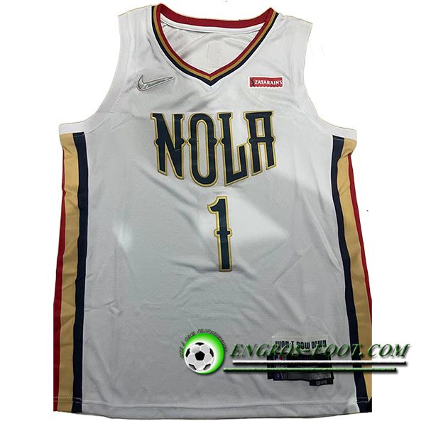 Maillot San New Orleans Pelicans (WILLIAMSON #1) 2024/25 Bleu/Jaune -02