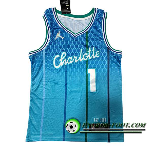Maillot Charlotte Hornets (BALL #1) 2024/25 Bleu -03