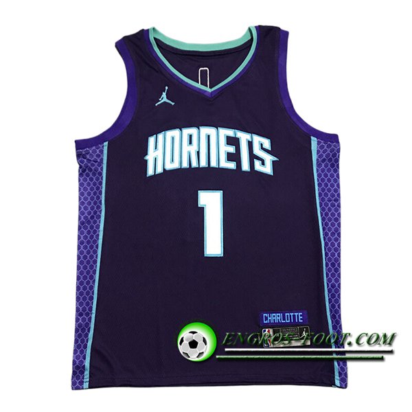 Maillot Charlotte Hornets (BALL #1) 2024/25 Pourpre