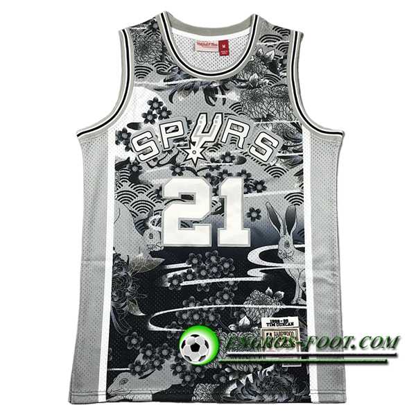 Maillot San Antonio Spurs (DUNCAN #21) 2024/25 Gris/Noir