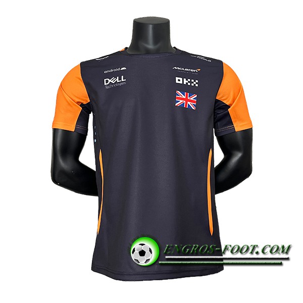 T-Shirt McLaren Team (NORRIS #4) Noir/Orange 2024