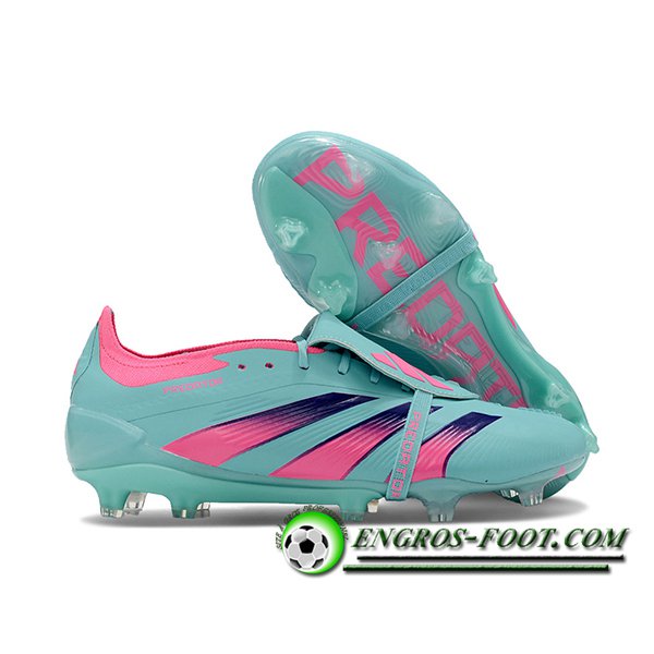 Adidas Chaussures de Foot Predator Elite Tongue FG Vert/Rose