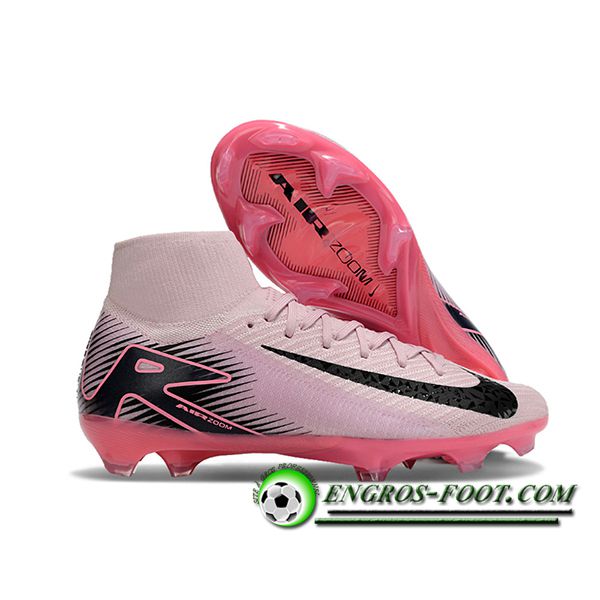 Nike Chaussures de Foot Air Zoom Mercurial Superfly IIX Elite FG Rose/Noir