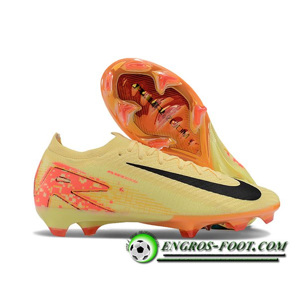 Nike Chaussures de Foot AIR Zoom Mercurial Vapor 16 Elite XXV FG Jaune/Orange/Noir
