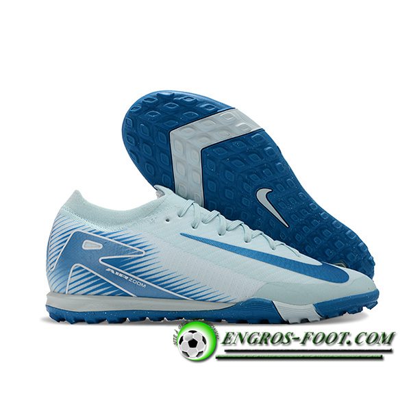 Nike Chaussures de Foot Air Zoom Mercurial Vapor XVI Elite TF Blanc/Bleu