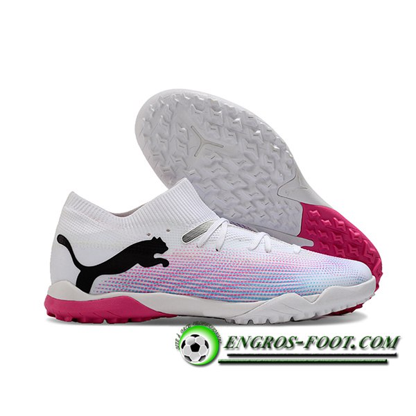 PUMA Chaussures de Foot FUTURE 7 ULTIMATE TF Blanc/Rose