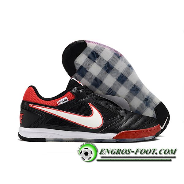 Nike Chaussures de Foot Supreme x Nike SB Gato Noir/Blanc/Rouge