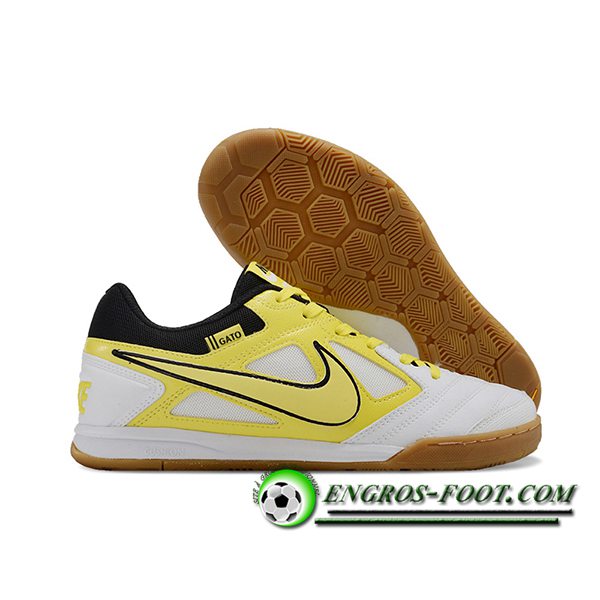 Nike Chaussures de Foot Supreme x Nike SB Gato Blanc/Jaune