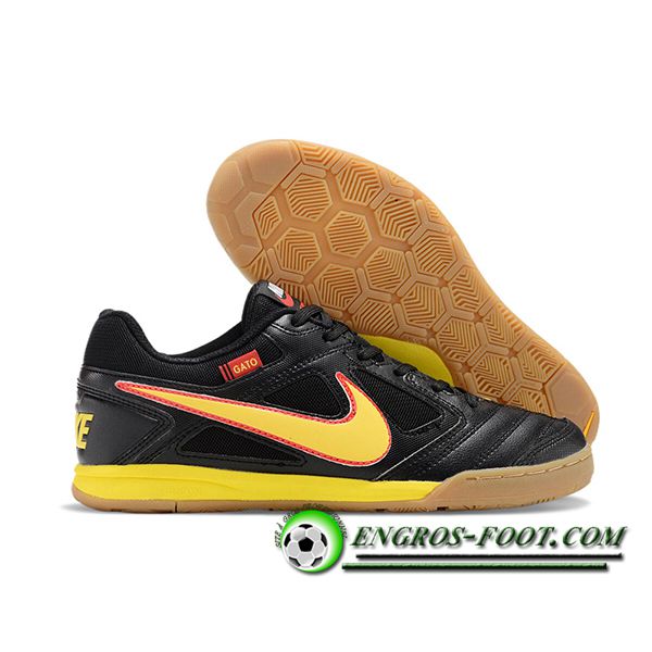 Nike Chaussures de Foot Supreme x Nike SB Gato Noir/Jaune