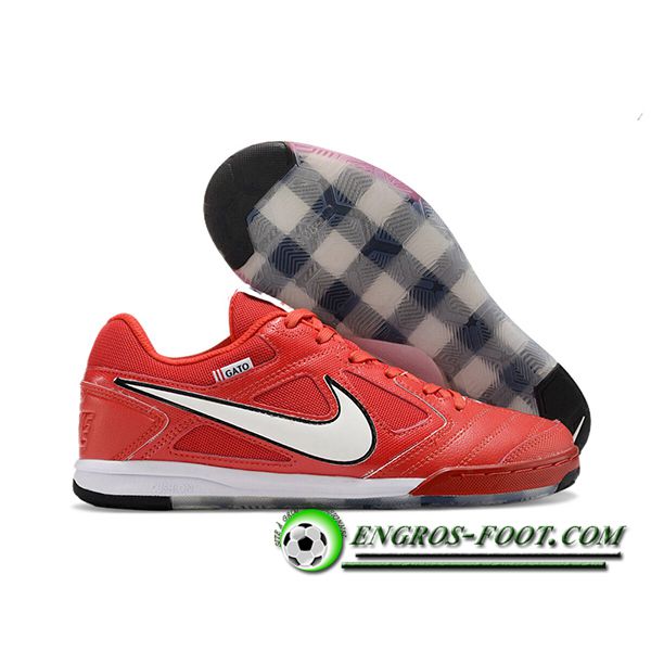 Nike Chaussures de Foot Supreme x Nike SB Gato Blanc/Rouge