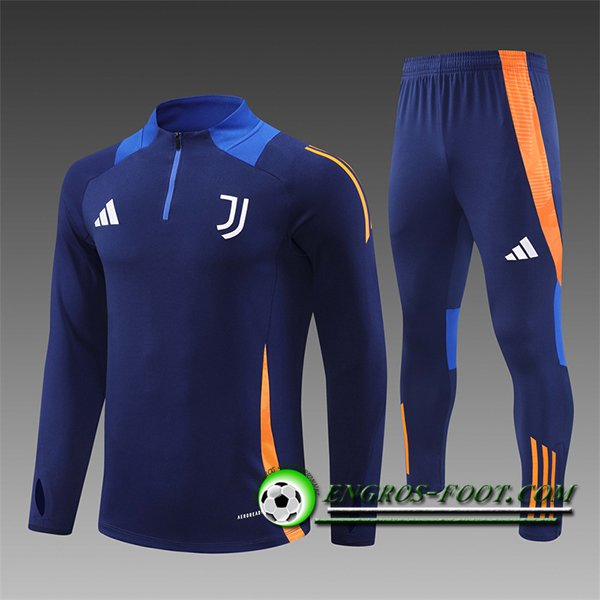 Ensemble Survetement de Foot Juventus Enfant Bleu Foncé 2024/2025