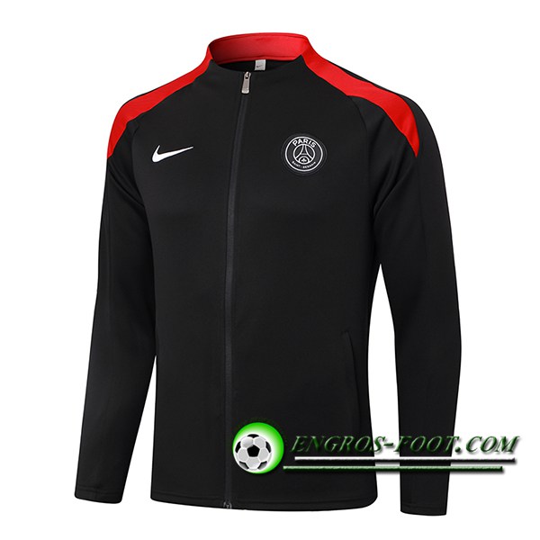 Veste Foot PSG Noir/Rouge 2024/2025