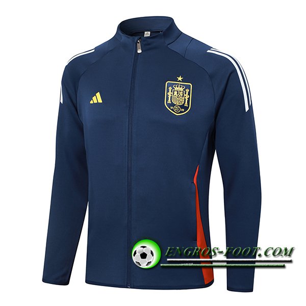 Veste Foot Espagne Bleu Royal 2024/2025