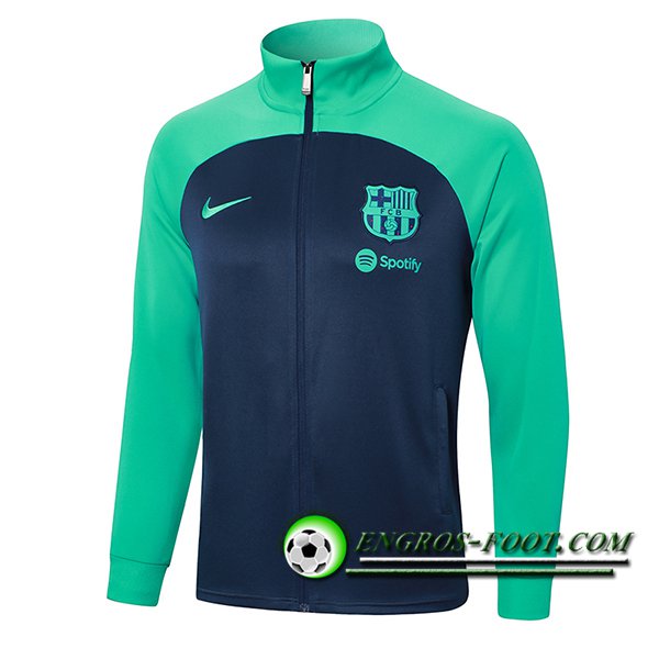 Veste Foot FC Barcelone Bleu/Vert 2024/2025