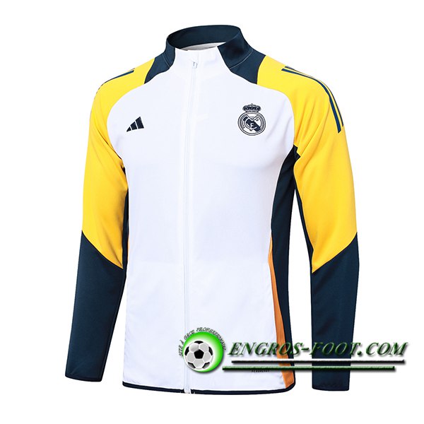 Veste Foot Real Madrid Blanc/Jaune/Bleu 2024/2025