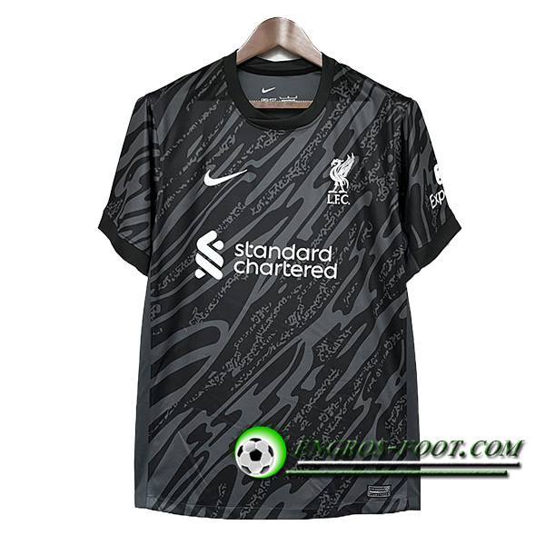 Maillot de Foot FC Liverpool Gardien De But Noir 2024/2025