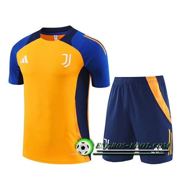 Ensemble Training T-Shirts Juventus Orange/Bleu 2024/2025