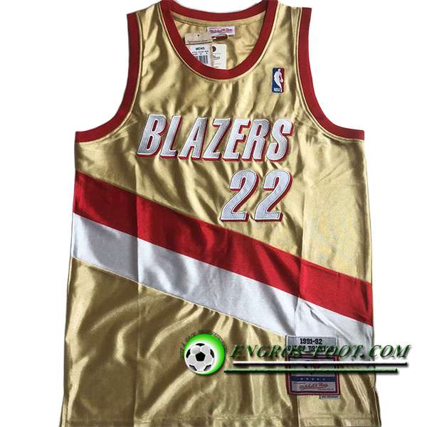 Maillot Portland Trail Blazers (DREXLER #22) 2024/25 Jaune/Rouge/Blanc