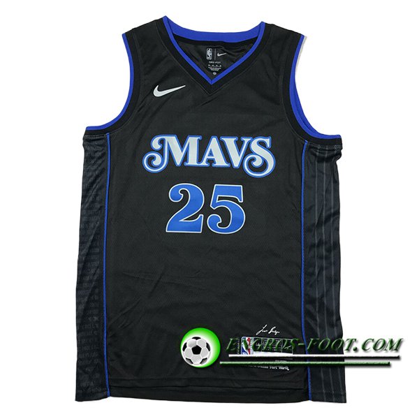 Maillot Dallas Mavericks (WASHINGTON JR. #25) 2024/25 Noir/Bleu