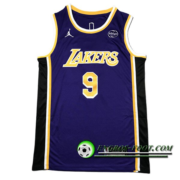 Maillot Los Angeles Lakers (JAMES JR. #9) 2024/25 Pourpre/Jaune/Noir