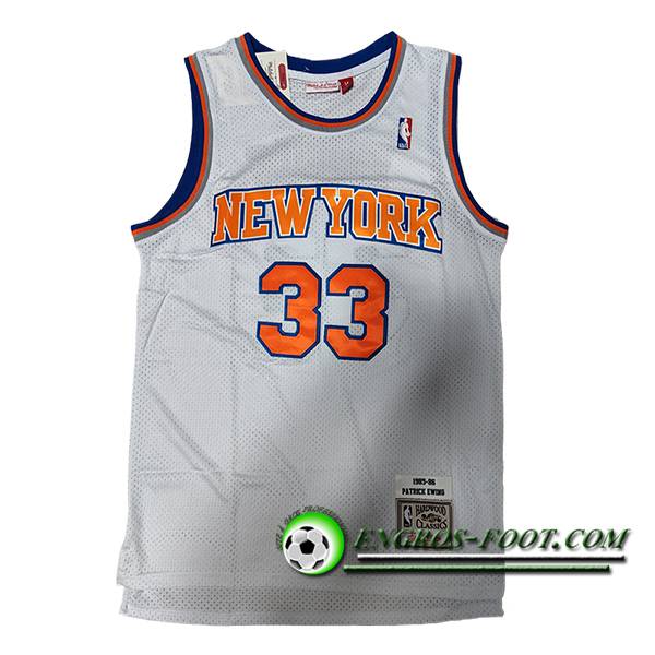 Maillot New York Knicks (EWING #33) 2024/25 Blanc/Orange/Bleu