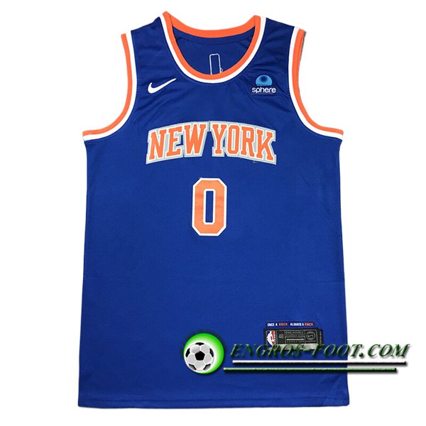 Maillot New York Knicks (DIVINCENZO #0) 2024/25 Bleu/Orange -03