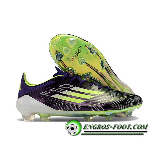 Adidas Chaussures de Foot F50 ELITE FG Noir/Vert