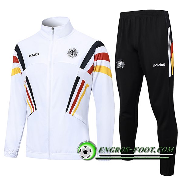 Ensemble Survetement de Foot Veste Foot Allemagne Blanc 2024/2025