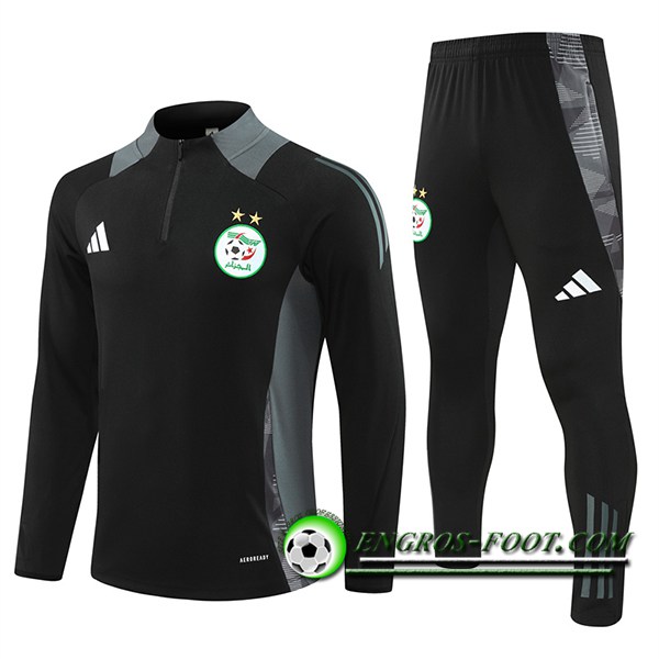 Ensemble Survetement de Foot Algeria Noir/Gris 2024/2025