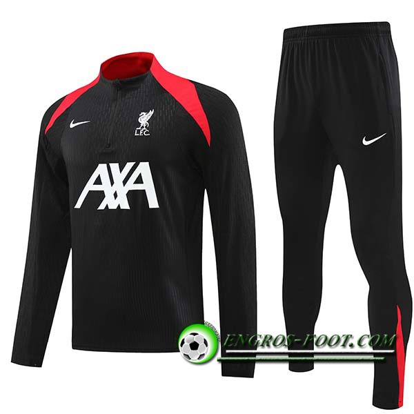 Ensemble Survetement de Foot FC Liverpool Noir/Rouge 2024/2025