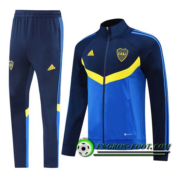 Ensemble Survetement de Foot Veste Foot Boca Juniors Bleu/Jaune 2024/2025