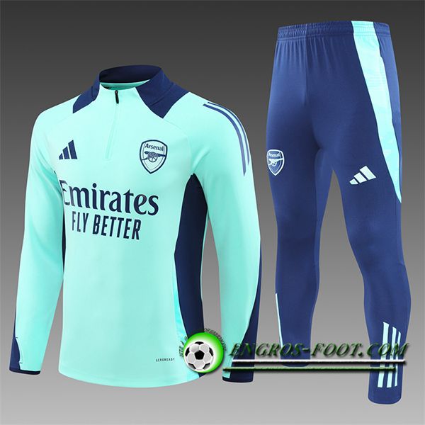 Ensemble Survetement de Foot Arsenal Enfant Bleu 2024/2025