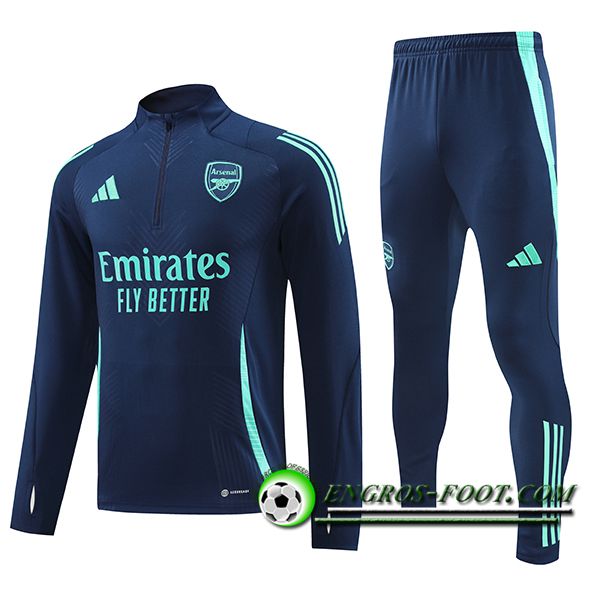 Ensemble Survetement de Foot Arsenal Enfant Bleu Marine 2024/2025