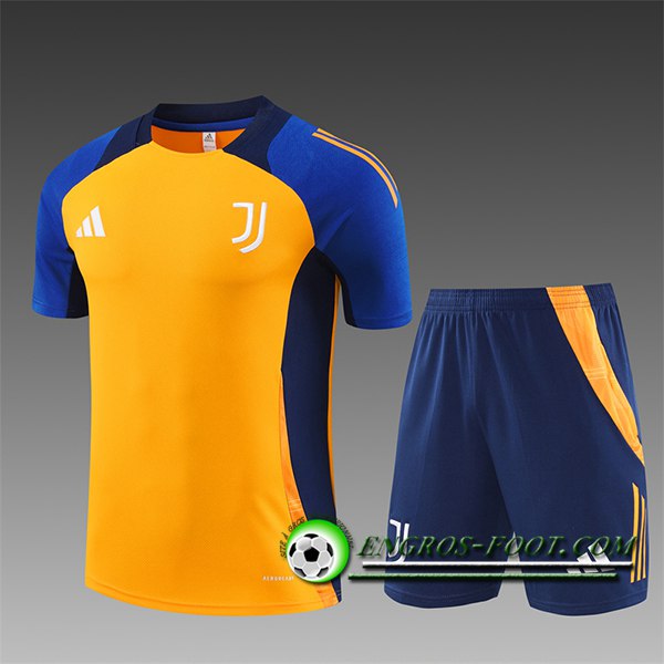 Ensemble Training T-Shirts Juventus Enfant Orange/Bleu 2024/2025