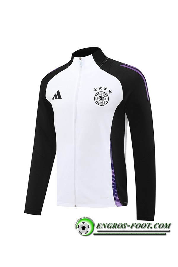 Veste Foot Allemagne Noir/Blanc/Pourpre 2024/2025