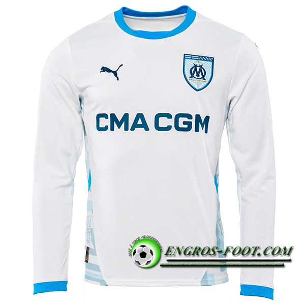 Nouveau Maillot de Foot Marseille OM Domicile Manches Longues 2024/2025