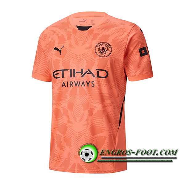 Maillot de Foot Manchester City Gardien De But Orange 2024/2025