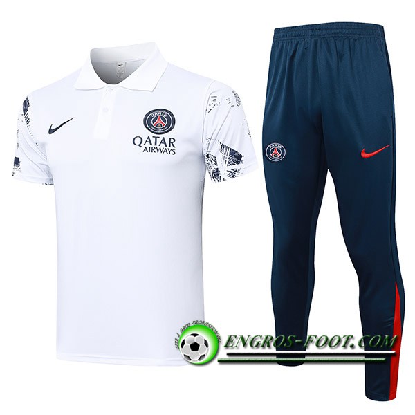 Ensemble Polo Foot PSG Blanc 2024/2025