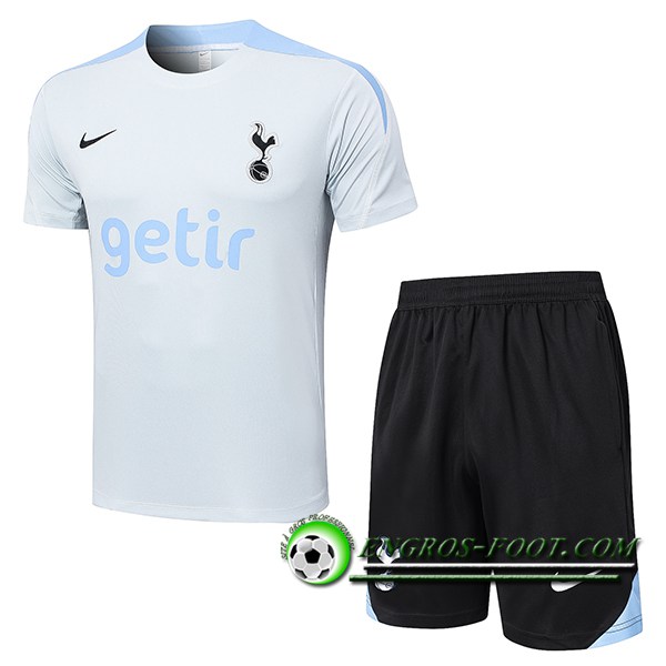 Ensemble Training T-Shirts Tottenham Hotspur Gris/Bleu 2024/2025 -02