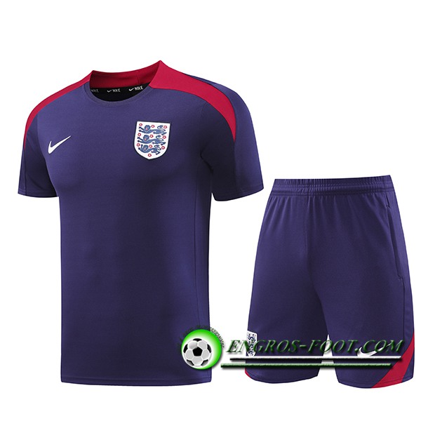 Ensemble Training T-Shirts Angleterre Pourpre/Rouge 2024/2025