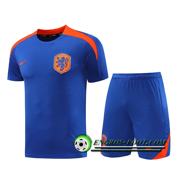 Ensemble Training T-Shirts Pays-Bas Bleu/Orange 2024/2025