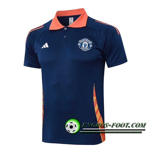 Polo Foot Manchester United Bleu/Orange 2024/2025