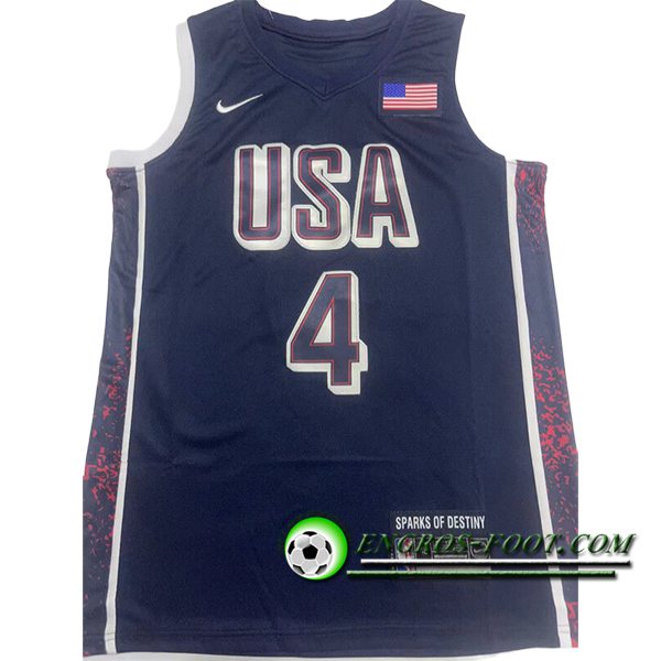 Maillot USA (CURRY #4) 2024/25 Bleu Foncé