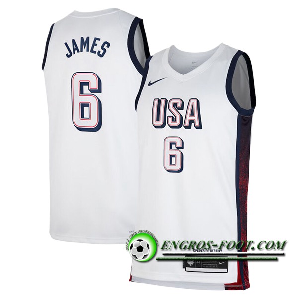 Maillot USA (JAMES #6) 2024/25 Blanc