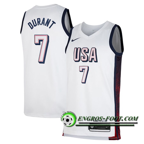 Maillot USA (DURANT #7) 2024/25 Blanc